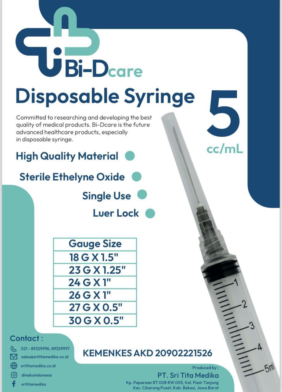 Bi-Dcare Disposable Syringe 5 ml 